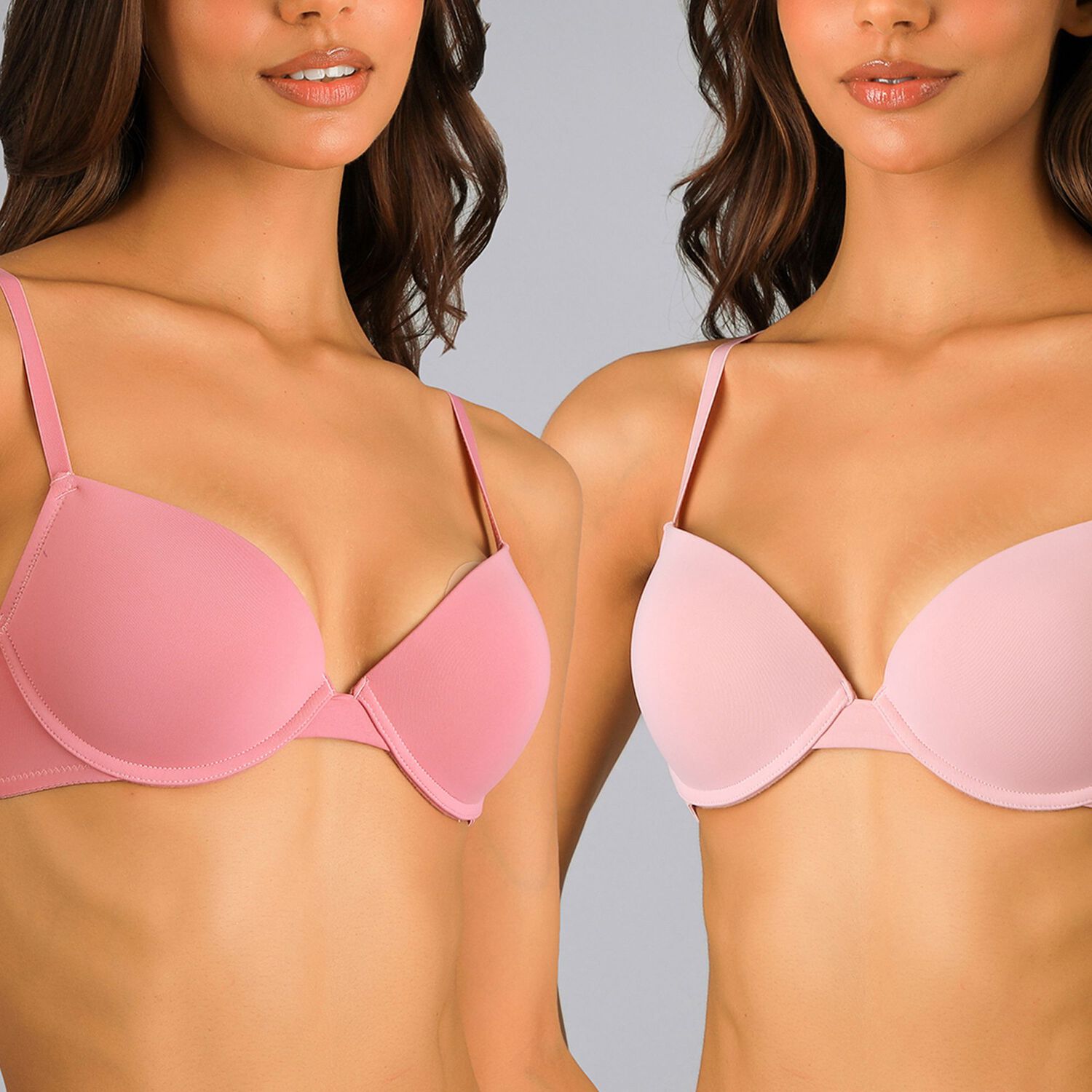 Pack 2x Sosten Balconet Push Up Flores Mujer 25634-273 image number 0.0